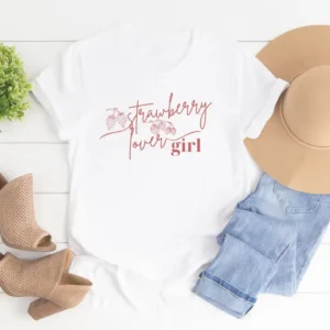 Strawberry Lover Girl Fruit T-Shirt