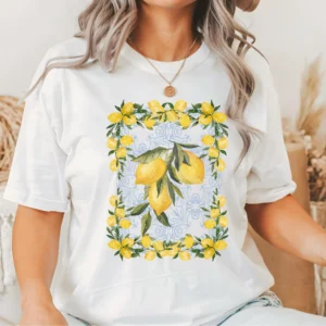 Vintage Lemon Blooms Fruit T-Shirt