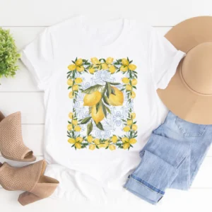 Vintage Lemon Blooms Fruit T-Shirt